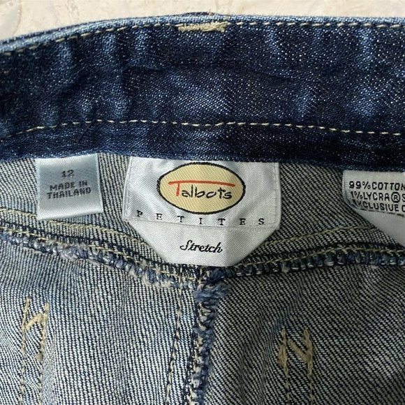 Talbots Size 12 Petite Stretch Jeans Topstitched - Picture 5 of 8